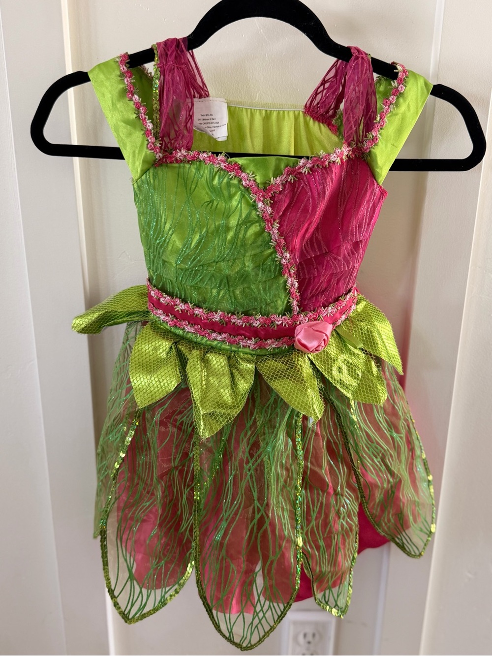 🧚 Teetot & Co. Pink & Green Flower Fairy Costume Dress. Size 5/6
